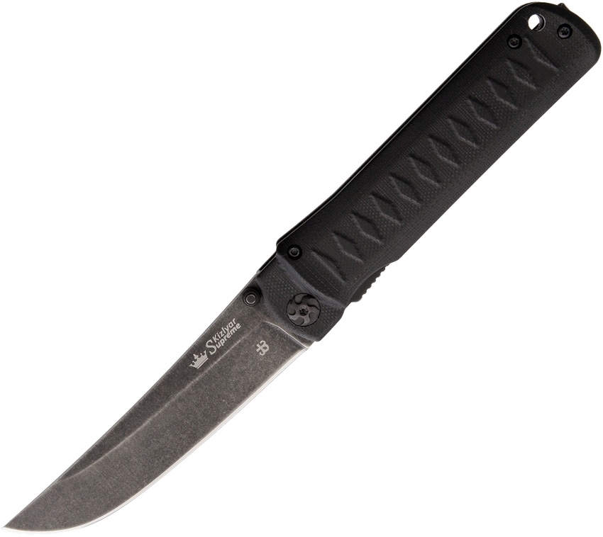 KIZLYAR SUPREME Whisper D2 Folding Knife Black G10 eBay