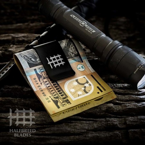 Halfbreed Blades Cash Card Clip - Titanium - Black