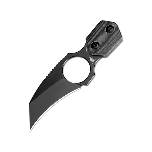 KIZER K1056C1 Variable Claw Fixed Blade, Black Micarta