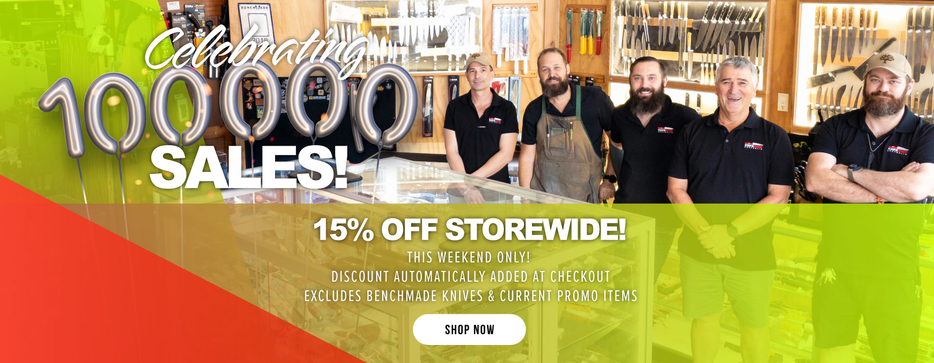 15% Storewide to Celebrate our 100,000 Sales