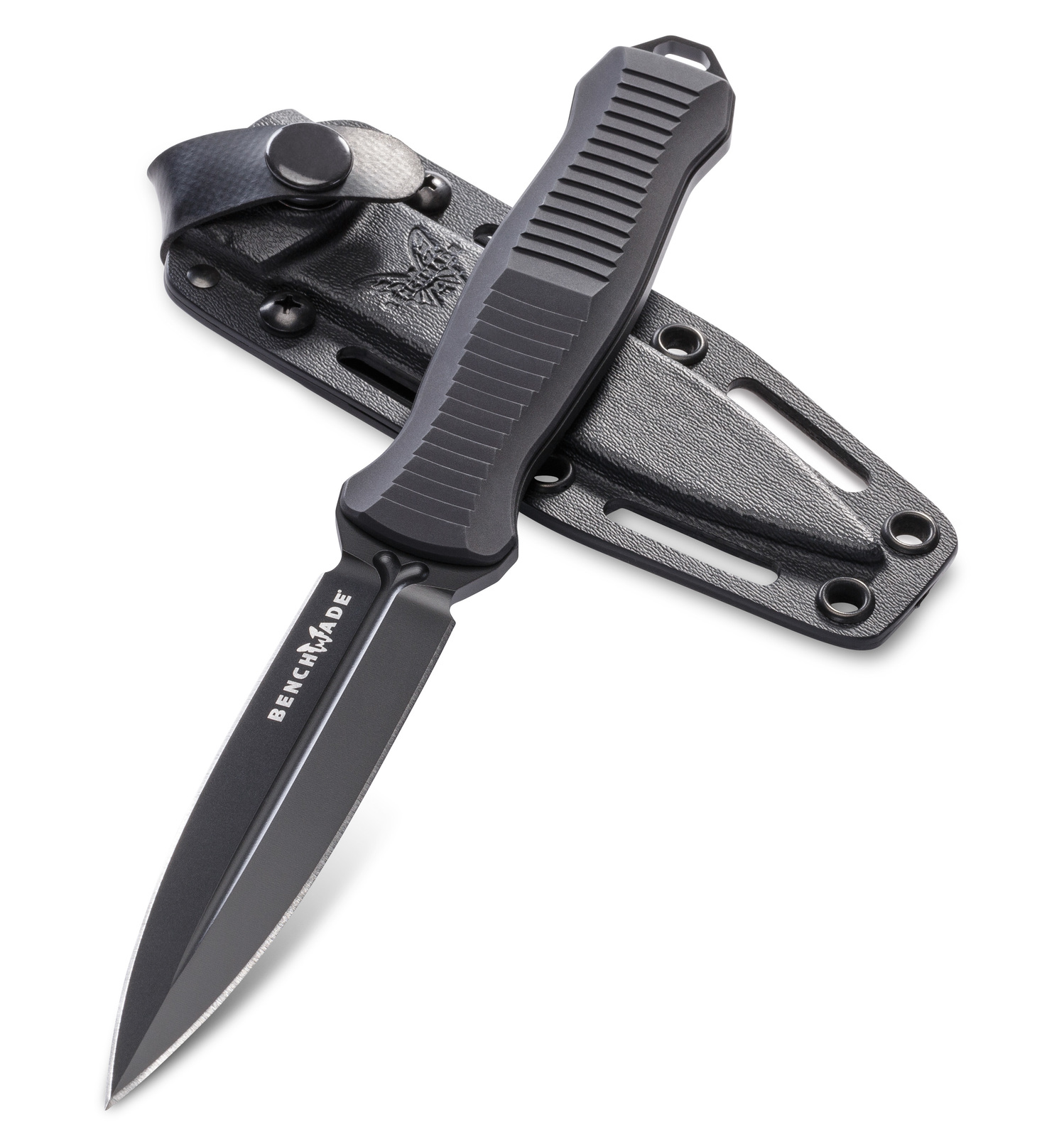 BENCHMADE 133BK INFIDEL Tactical Fixed Blade Knife, Black