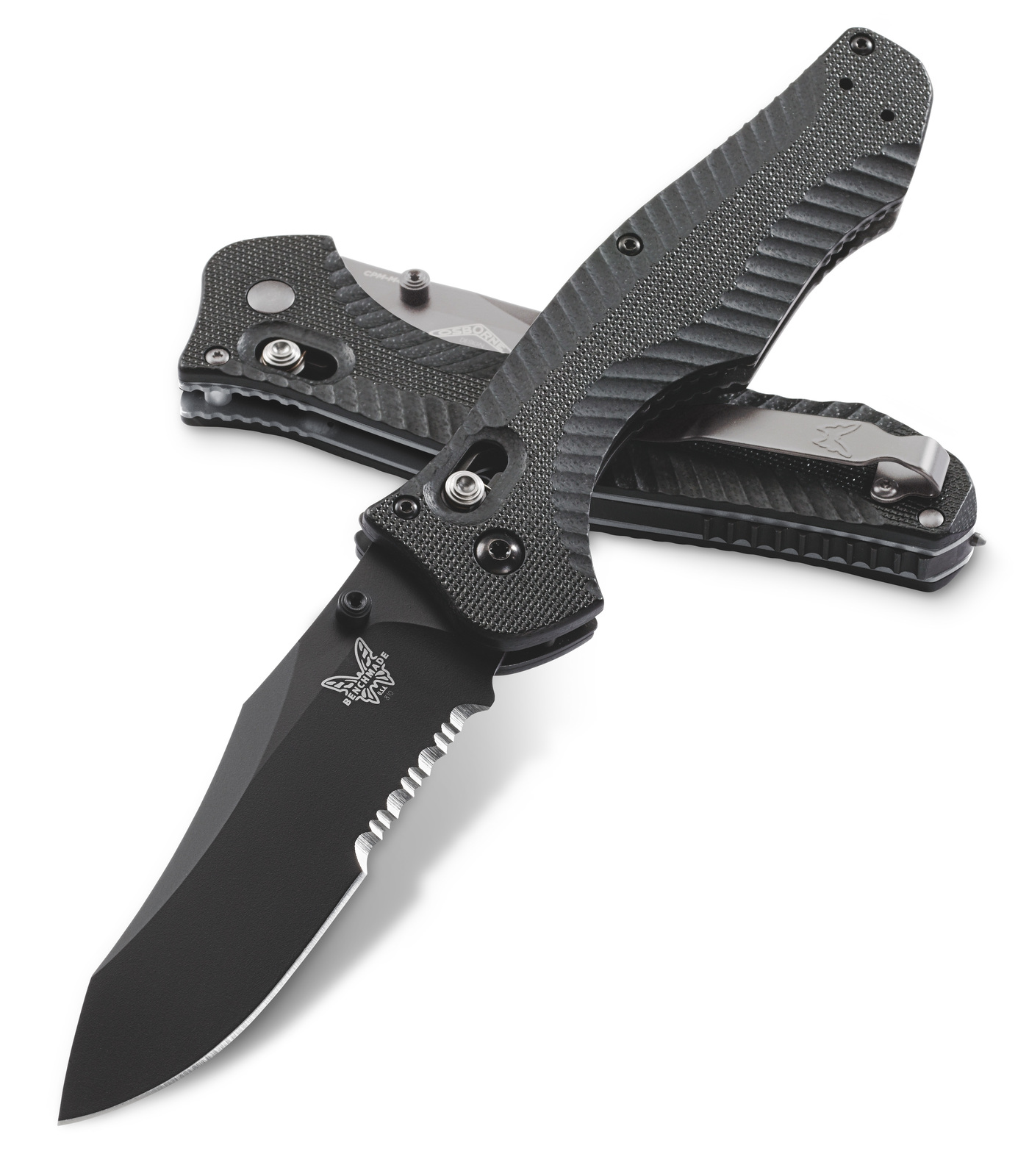 BENCHMADE 810SBK OSBORNE CONTEGO Axis Folding Knife, Serrated Black Blade
