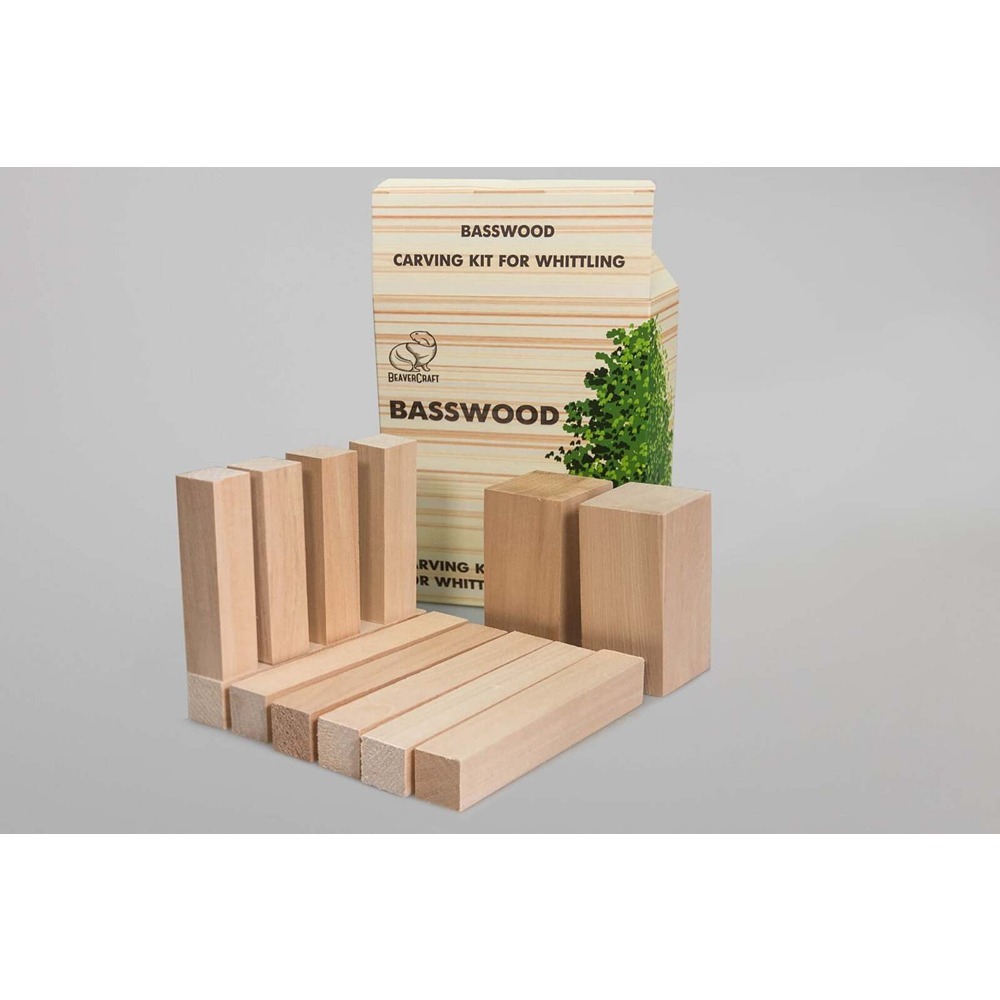 Buy BW12 - Set of Basswood Carving Blocks 12pcs online