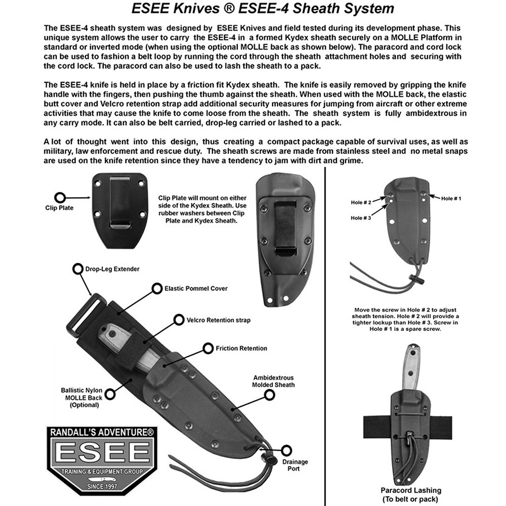 BRANDS EH ESEE KNIVES FIXED BLADE