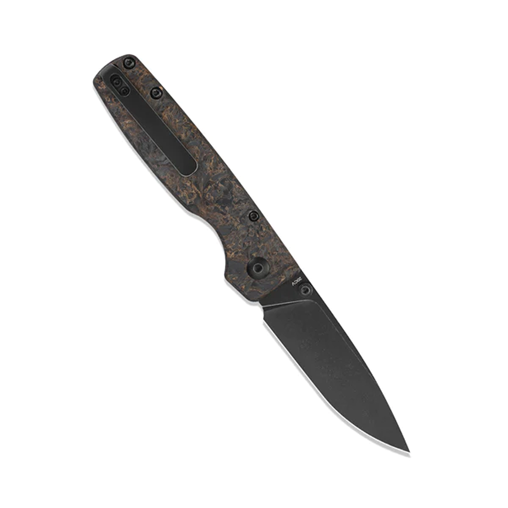 KIZER Ki3605A2 Original Button Lock Folding Knife, FatCarbon