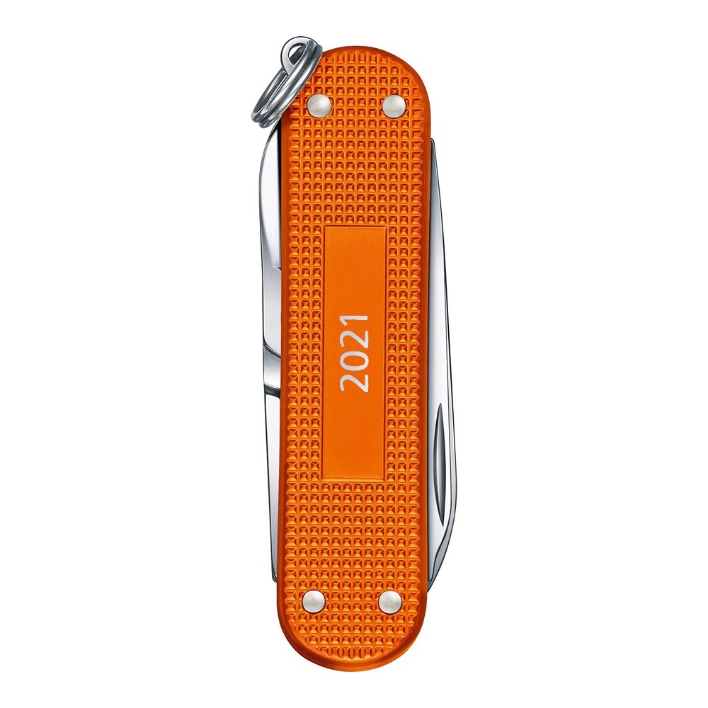 orange alox swiss army knife