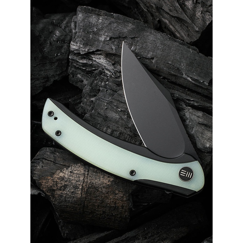 WE Knives Snick Gray Stonewashed 20CV Black G10 Inlaid Nested Frame Lock  Flipper Knife For Sale