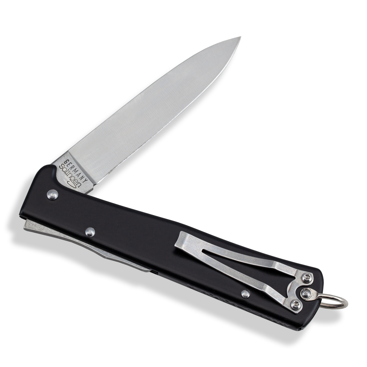 OTTER-MESSER 10-436RGR Mercator Large Stainless Steel Folding Knife -  Pocket Clip