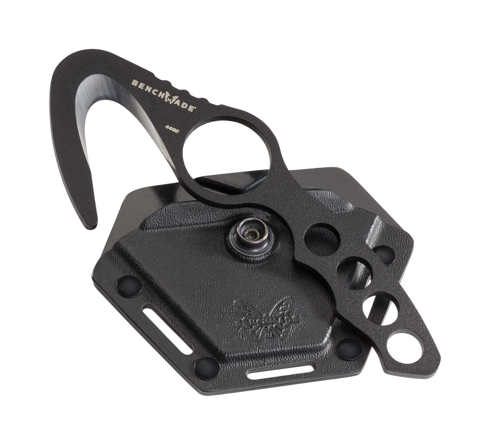 BENCHMADE 10 BLK RESCUE HOOK with Ambidextrous Carry Sheath
