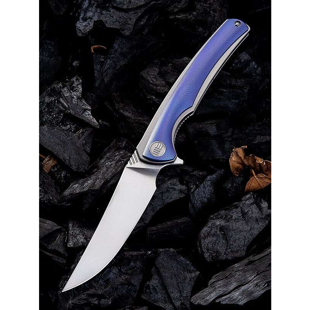 WE KNIFE 704B 704 Blue Titanium Folding Knife