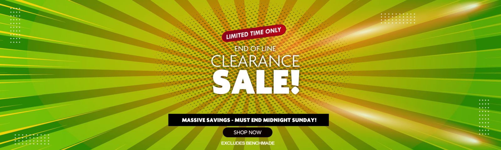 May Stock Clearance Sale