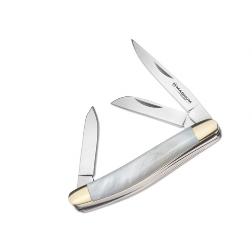 MAGNUM BY BOKER Micro Pearl Stockman Folding Knife DISCONTINUED (LAST ONE)