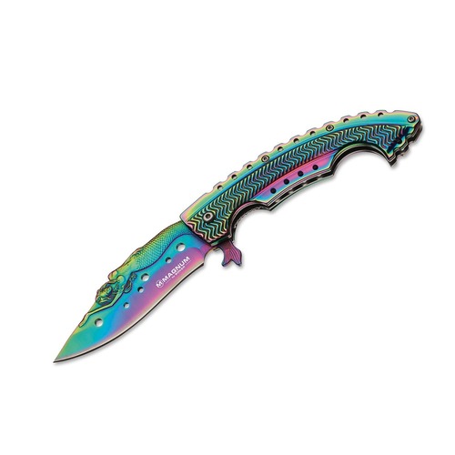 MAGNUM BY BOKER Rainbow Mermaid Folding Knife