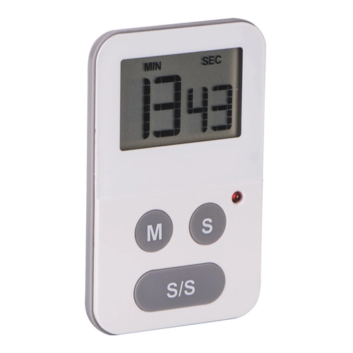 Digital Kitchen Timer with Light - White