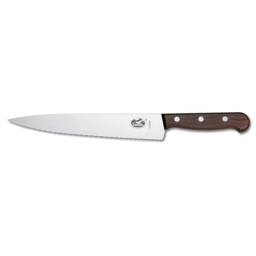 VICTORINOX Rosewood Chefs Knife Serrated 22 CM 5.2030.22
