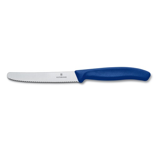 Victorinox Tom, 11Cm, Round Tip, Wavy, Blue 6.7832