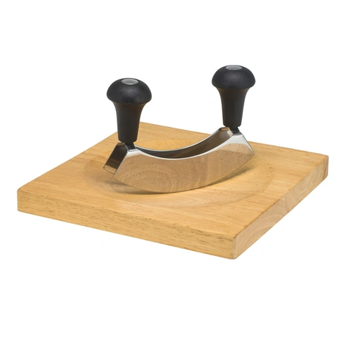 Double Blade Mezzaluna with Chopping Board Set - 1