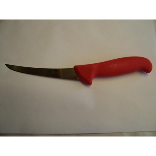 F DICK ERGOGRIP CURVED BONING KNIFE RED - STIFF 15 CM 8299115-03