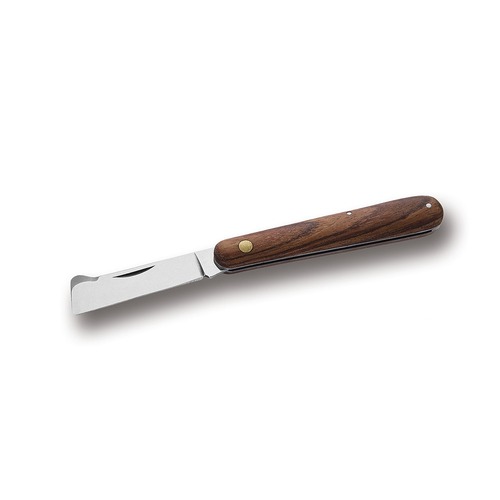 Antonini 5540/L Traditional Grafting Knife Bubinga Handle - Polished Carbon Steel