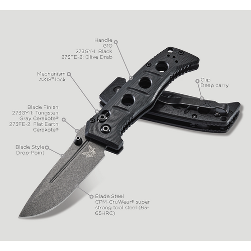 BENCHMADE Benchmade 273Gy-1  Mini Adamas Axis Folding Knife Knife