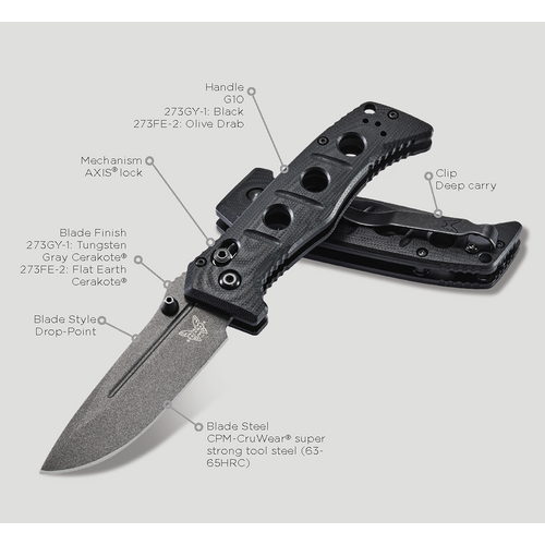 Benchmade 273Gy-1  Mini Adamas Axis Folding Knife
