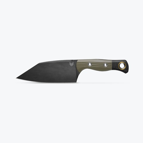 Benchmade B4010BK-01 Station Knife Fixed Blade, Black DLC, OD/BK G10