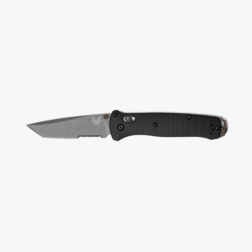 BENCHMADE 537SGY-03 Bailout Axis Folding Knife, Black Aluminium, Serr NEW