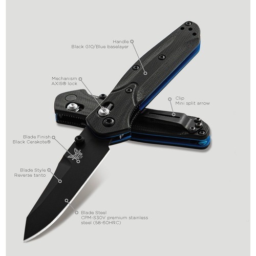 Benchmade 945Bk-1 Mini Osborne, Axis Folding Knife