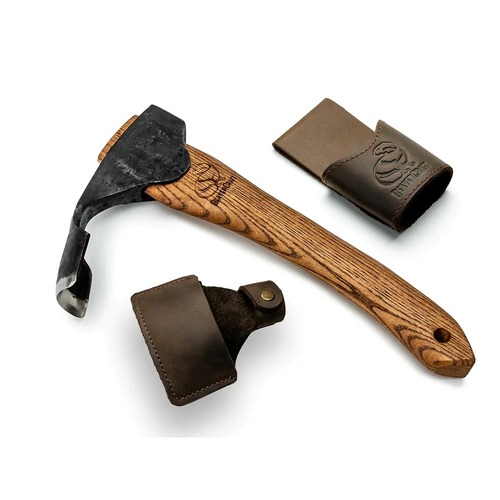 Beaver Craft AX2 Compact Wood Carving Adze, Ashwood, Leather Sheath