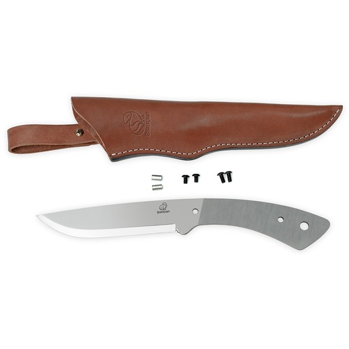 Beaver Craft BCBSH-Kit-1 Bushcraft Making Kit, Blade Blank, Rivets, Leather Sheath