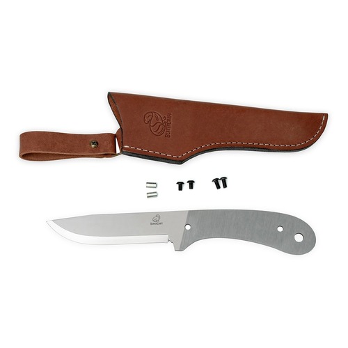 Beaver Craft BCBSH-Kit-2 Bushcraft Making Kit, Blade Blank, Rivets, Leather Sheath