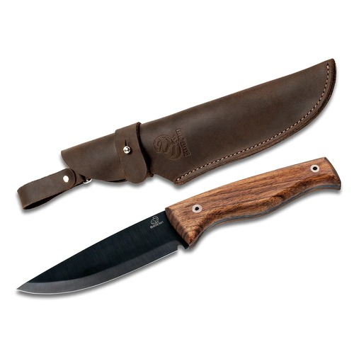 Beaver Craft BSH3 Carbon Steel Bushcraft Knife Walnut Handle With Leather Sheath