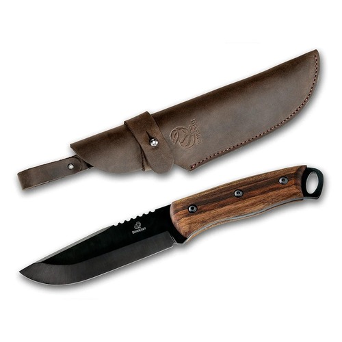 Beaver Craft BSH4 DUSK Carbon Steel Bushcraft Knife Walnut Handle With Leather Sheath