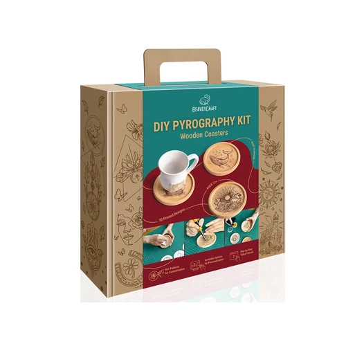 Wooden Coaster DIY Pyrography Kit