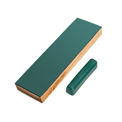 One-Side Leather Paddle Strop with Polishing Compo