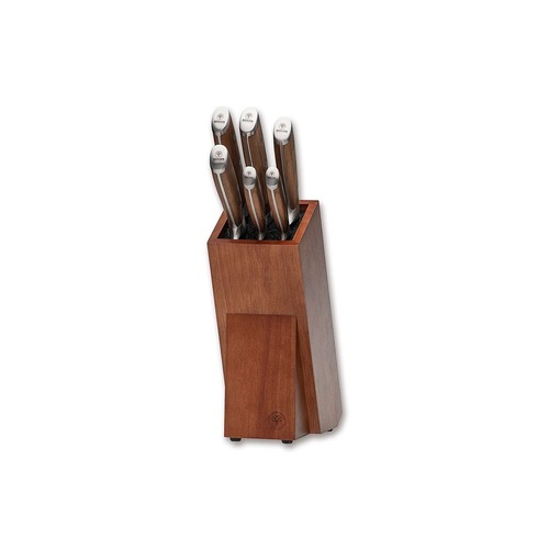 Boker Forge Wood Set 2.0 Knife Block Set, Six Knives