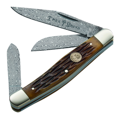 BOKER Traditional Series Stockman Damascus Folding Knife