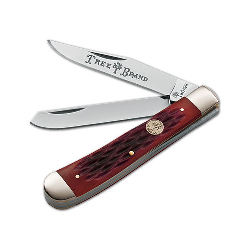 BOKER Traditional Series Trapper Jigged Red Bone Folding Knife