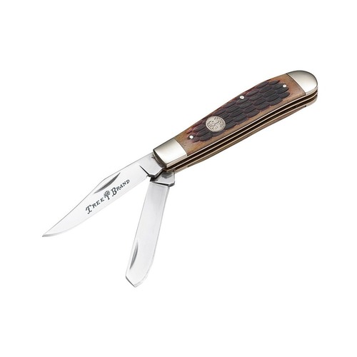 BOKER Traditional Mini Trapper Brown Jigged Bone Folding Knife