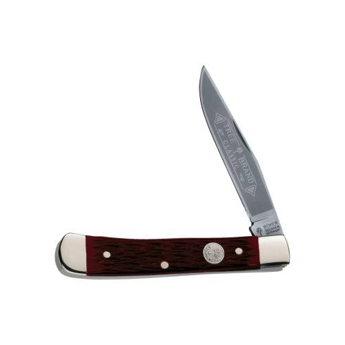 BOKER Single Blade Trapper Red Jigged Bone Folding Knife