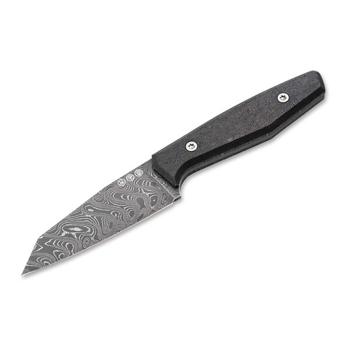 Boker Daily Knives Ak1 Damast Fixed Blade Knife, Damascus