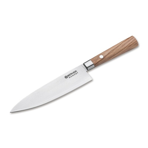 BOKER Damascus Olivewood 15 CM Chefs Knife