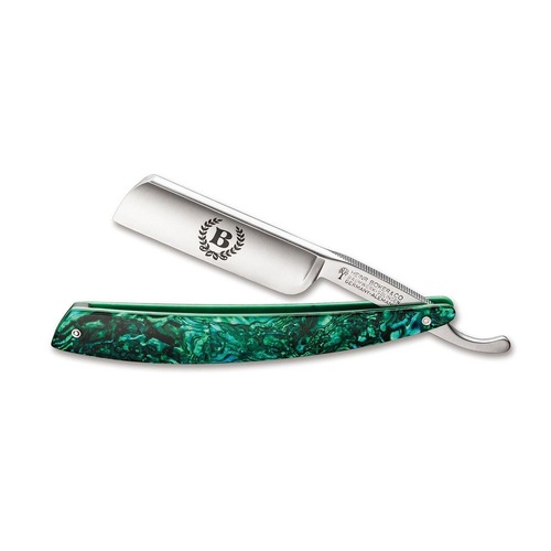 Boker Straight Razor - O1 Carbon Steel 6/8" Abalone