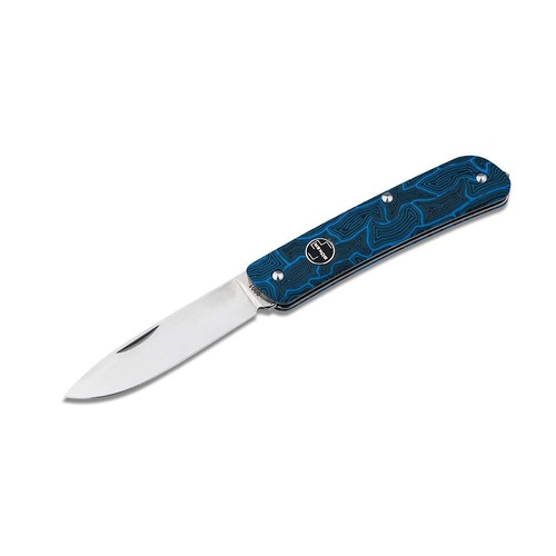 Boker Plus  Tech Tool Folding Knife, Blue Damascus Patterned G10