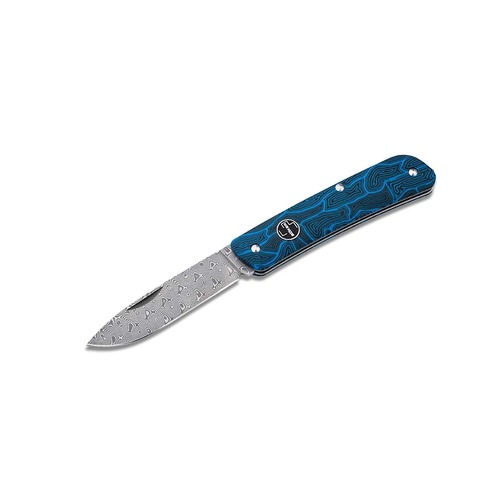 Boker Plus  Tech Tool Folding Knife, Blue, Damascus 