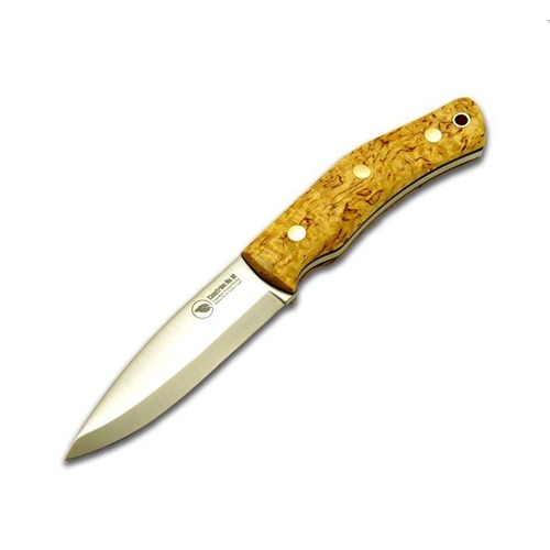 CASSTROM 13108 No. 10 Swedish Forest Knife - Stainless, Curly Birch - Authorised Aust. Retailer