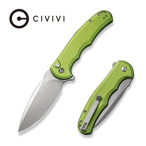 CIVIVI C18026E-3 Button Lock Praxis Folding Knife, Lime Green Aluminium