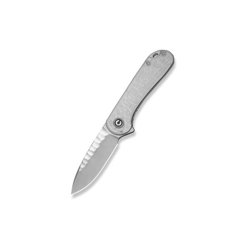 CIVIVI Elementum CIVIVI Polished Clear Lexan Handle Satin Finished Nitro-V Blade With Rock-Grind Pat