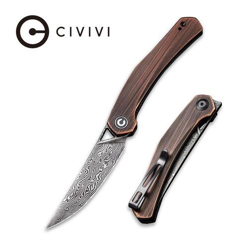 CIVIVI C20013-DS1  LAZAR Folding Knife, Damascus + Copper