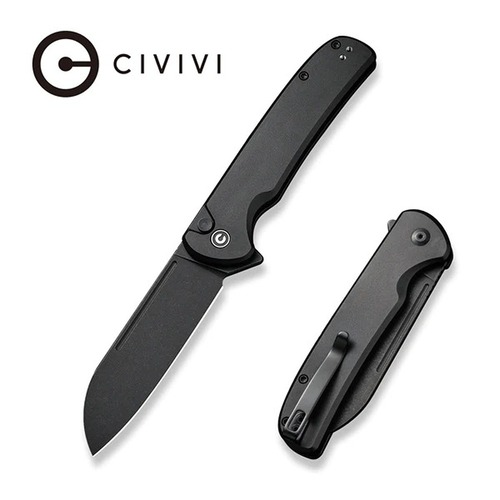 CIVIVI C20022B-1 Chevalier II Folding Knife, Black Aluminium